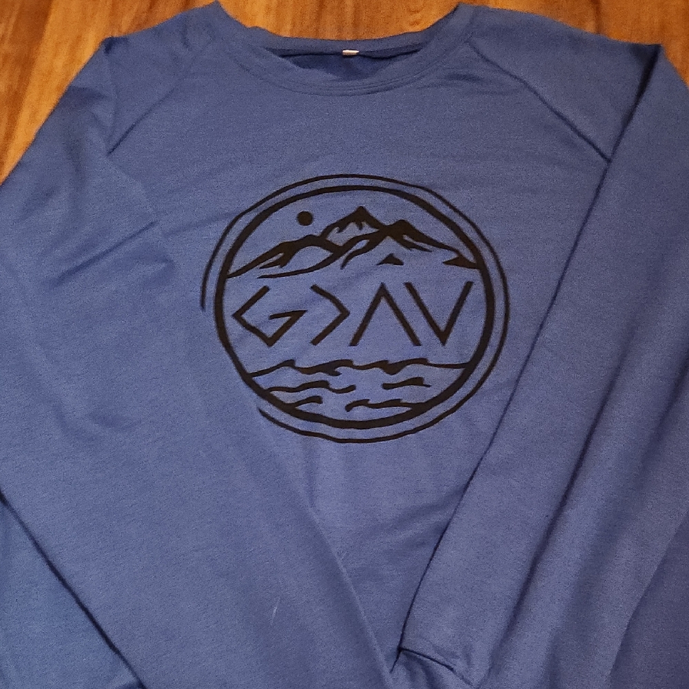 Blue Graphic Sweatshirt